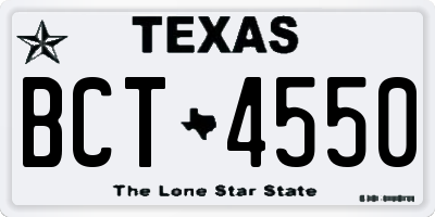 TX license plate BCT4550