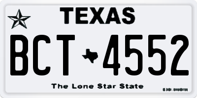 TX license plate BCT4552
