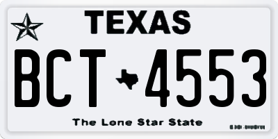 TX license plate BCT4553