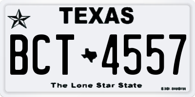 TX license plate BCT4557