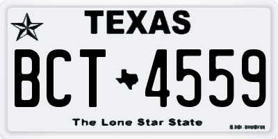TX license plate BCT4559
