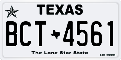 TX license plate BCT4561