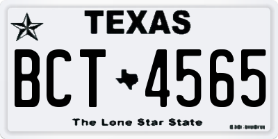 TX license plate BCT4565