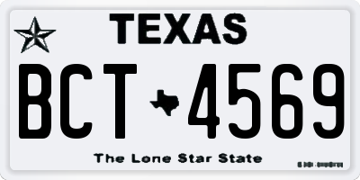 TX license plate BCT4569