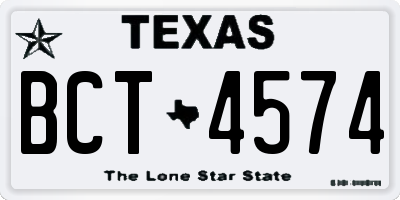 TX license plate BCT4574