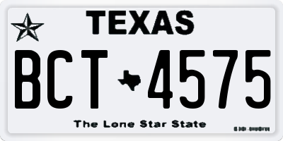 TX license plate BCT4575