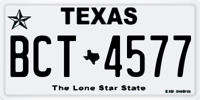 TX license plate BCT4577