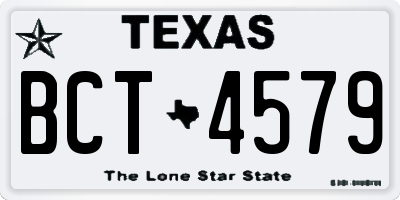 TX license plate BCT4579