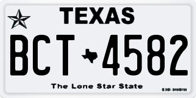 TX license plate BCT4582