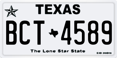 TX license plate BCT4589