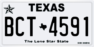 TX license plate BCT4591