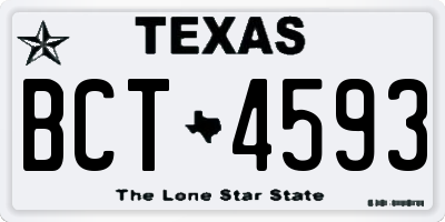 TX license plate BCT4593