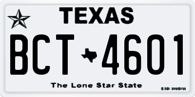 TX license plate BCT4601