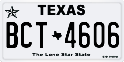 TX license plate BCT4606
