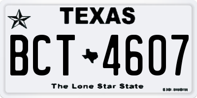 TX license plate BCT4607