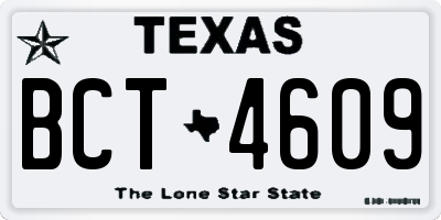 TX license plate BCT4609
