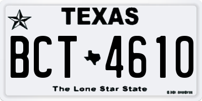 TX license plate BCT4610