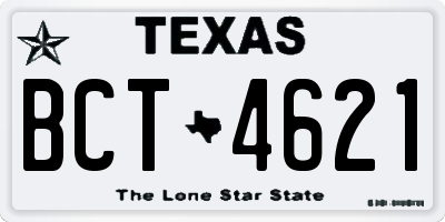 TX license plate BCT4621