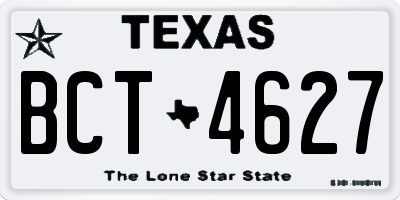 TX license plate BCT4627