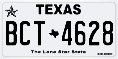 TX license plate BCT4628