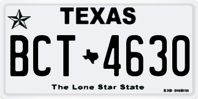 TX license plate BCT4630