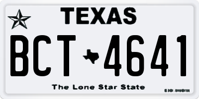 TX license plate BCT4641
