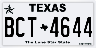 TX license plate BCT4644