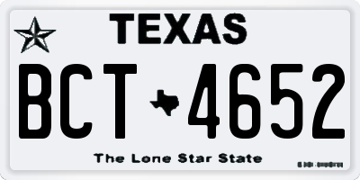 TX license plate BCT4652