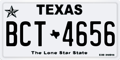 TX license plate BCT4656