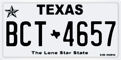 TX license plate BCT4657
