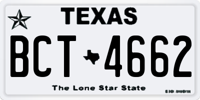TX license plate BCT4662