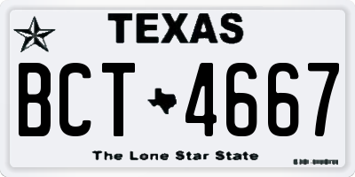 TX license plate BCT4667