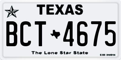 TX license plate BCT4675