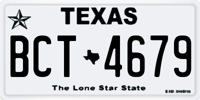TX license plate BCT4679