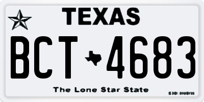 TX license plate BCT4683