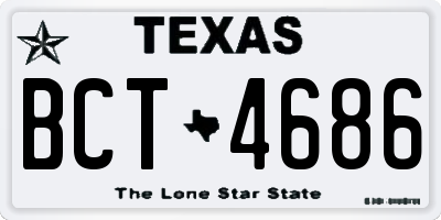 TX license plate BCT4686
