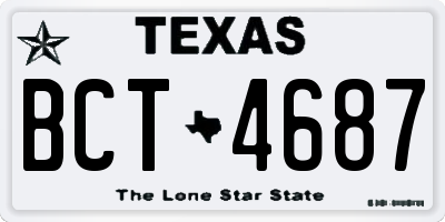 TX license plate BCT4687