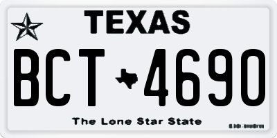 TX license plate BCT4690
