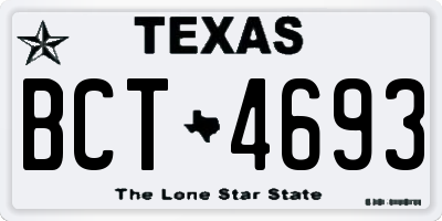 TX license plate BCT4693