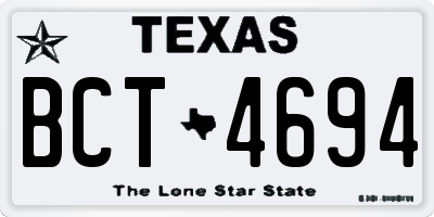 TX license plate BCT4694