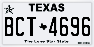 TX license plate BCT4696