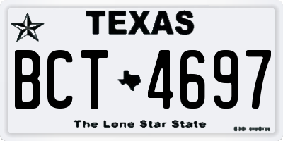 TX license plate BCT4697