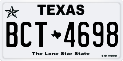 TX license plate BCT4698