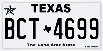 TX license plate BCT4699