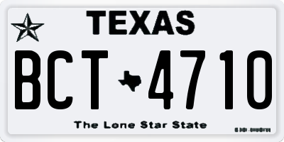 TX license plate BCT4710