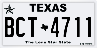 TX license plate BCT4711