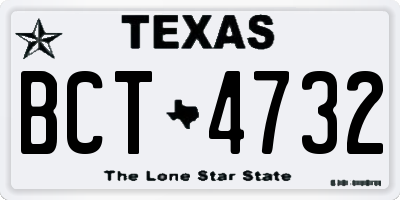 TX license plate BCT4732