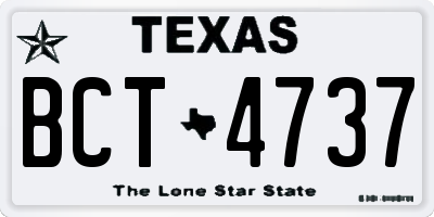TX license plate BCT4737