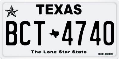 TX license plate BCT4740