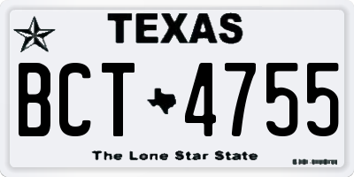 TX license plate BCT4755